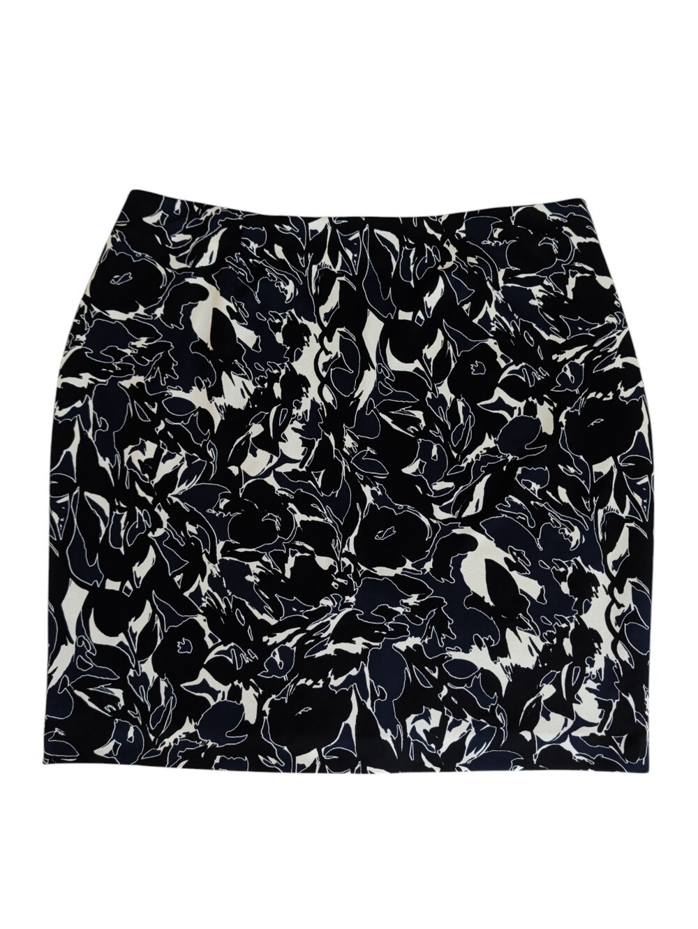Kasper Lined Stretch Back Comfort Pencil Skirt 22W Navy Black White